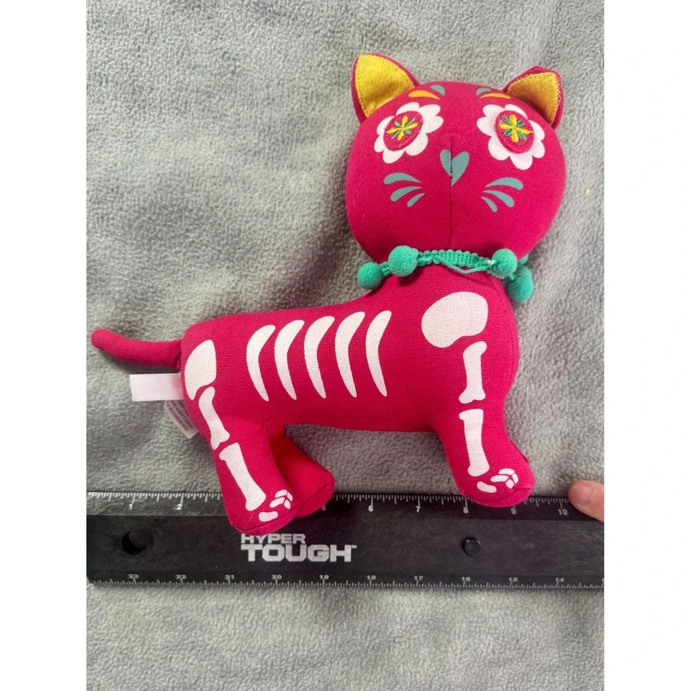 Target Day of the Dead Pink Cat Skeleton Fabric Halloween Decor 240437717